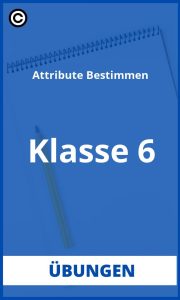 Attribute Bestimmen Übungen Klasse 6