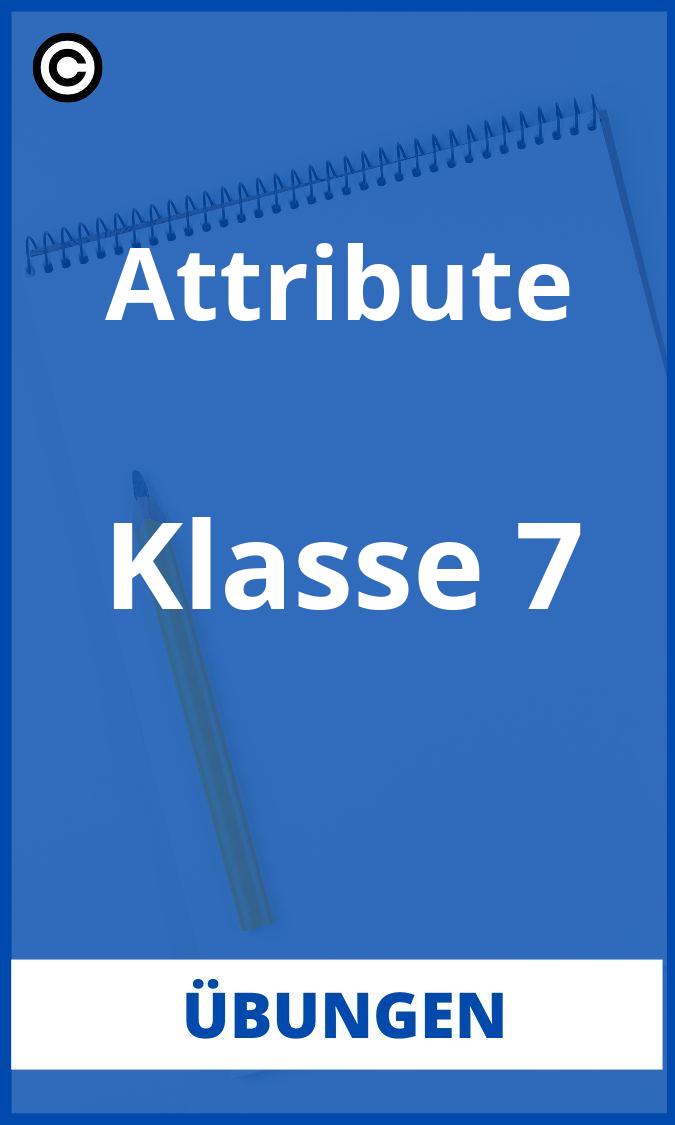 Attribute Übungen 7 Klasse PDF