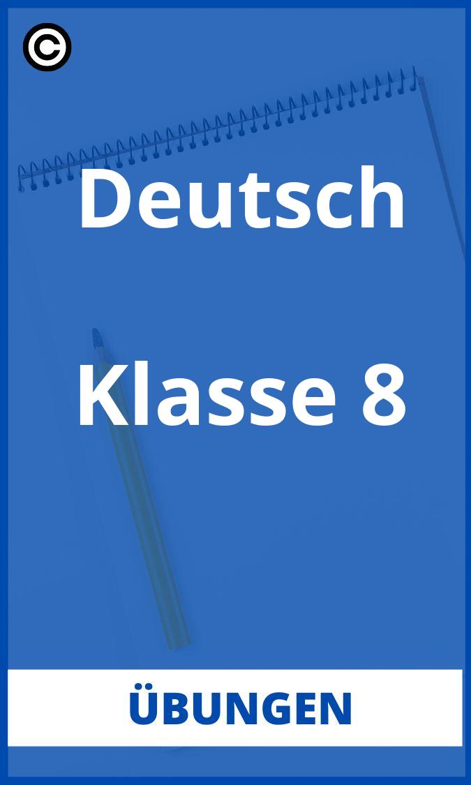 Deutsch 8 Klasse Übungen PDF