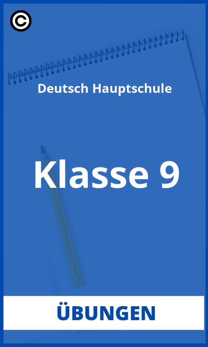 Deutsch 9 Klasse Hauptschule Übungen PDF