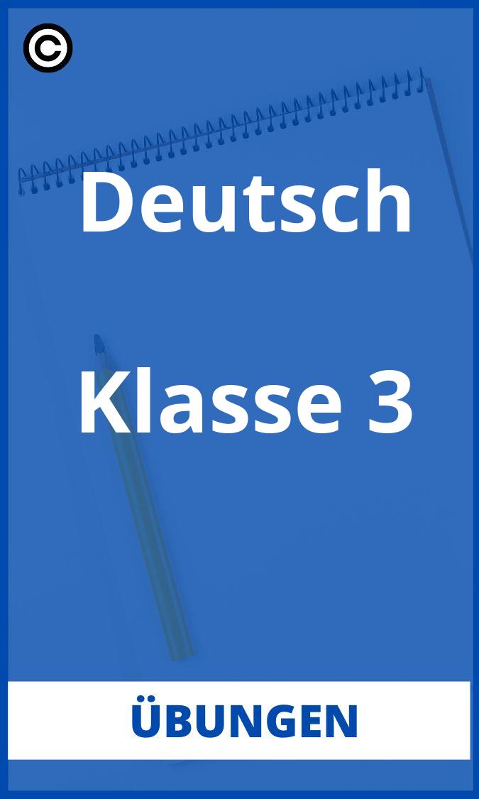 Deutsch Übungen Klasse 3 PDF