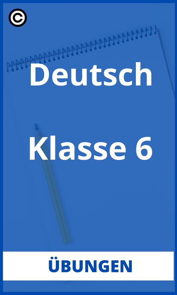 Deutsch Übungen Klasse 6 PDF