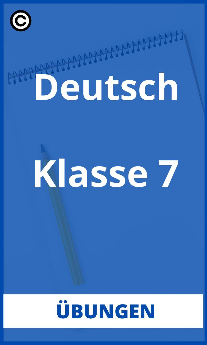 Deutsch Übungen Klasse 7 PDF