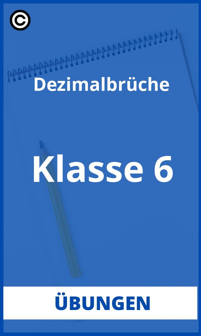 Dezimalbrüche Übungen 6. Klasse PDF