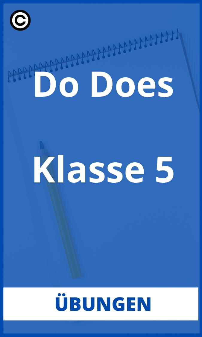 Do Does Übungen 5 Klasse PDF