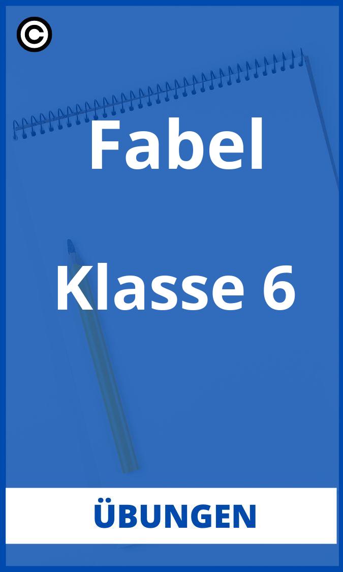 Fabel Übungen Klasse 6 PDF