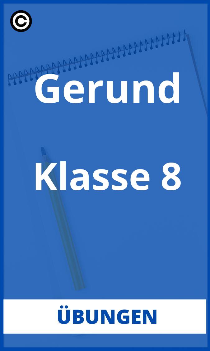 Gerund Übungen Klasse 8 PDF