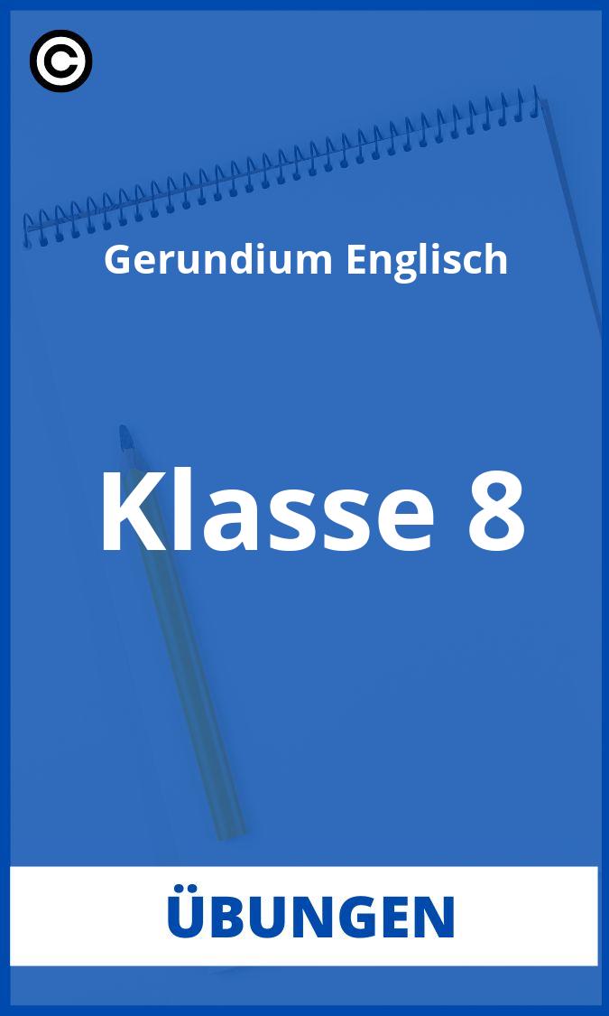 Gerundium Englisch Übungen Klasse 8 PDF