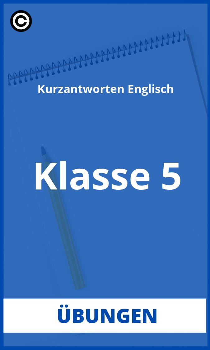 Kurzantworten Englisch Klasse 5 Übungen PDF