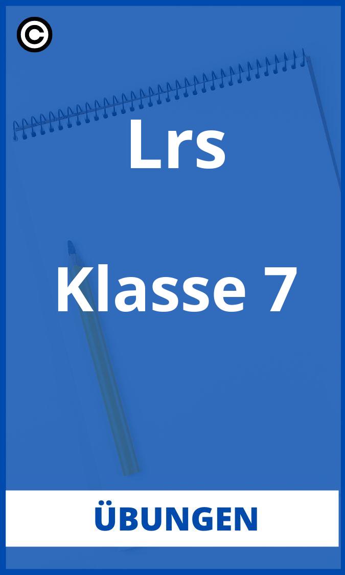 Lrs Übungen Klasse 7 PDF