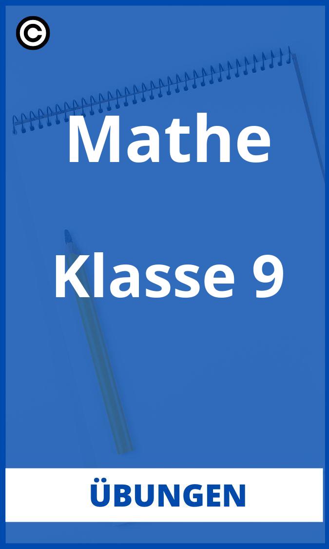 Mathe Klasse 9 Übungen PDF