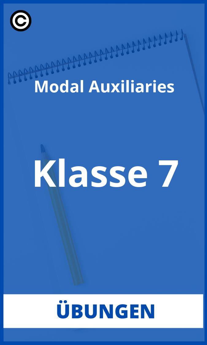 Modal Auxiliaries Übungen Klasse 7 PDF