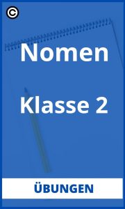 Nomen Übungen 2. Klasse