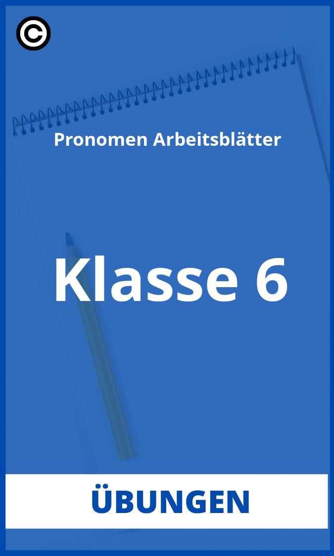 Pronomen Übungen Arbeitsblätter 6. Klasse PDF