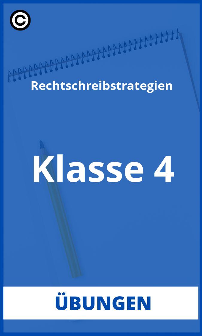 Rechtschreibstrategien Übungen 4 Klasse PDF