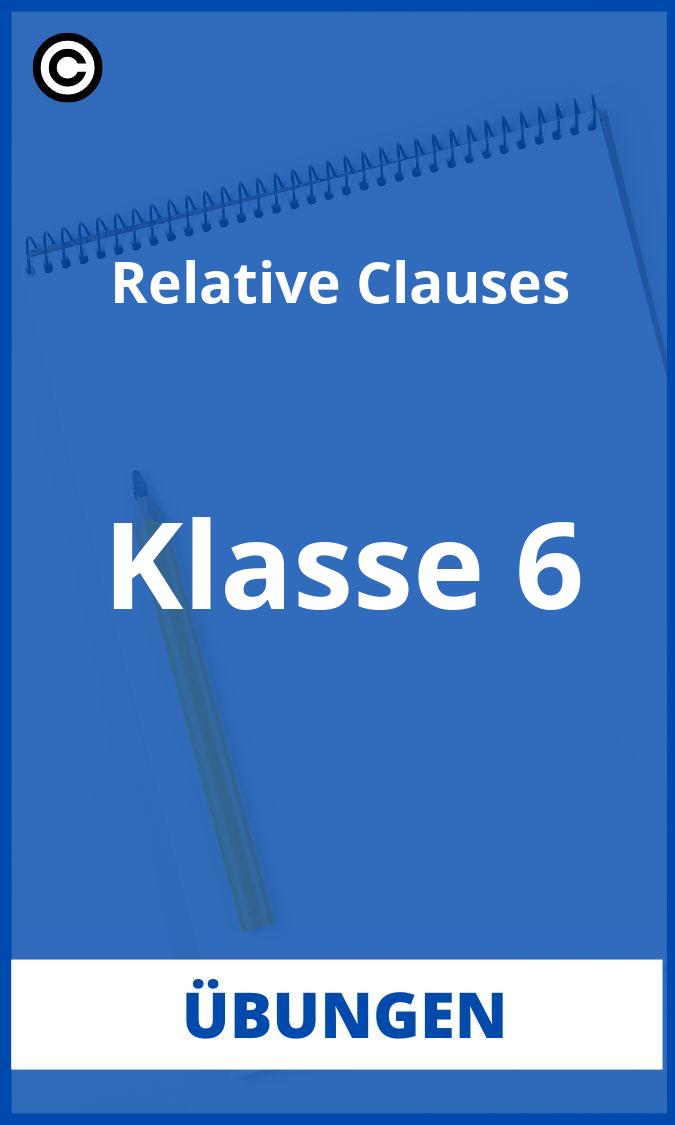 Relative Clauses Übungen Klasse 6 PDF