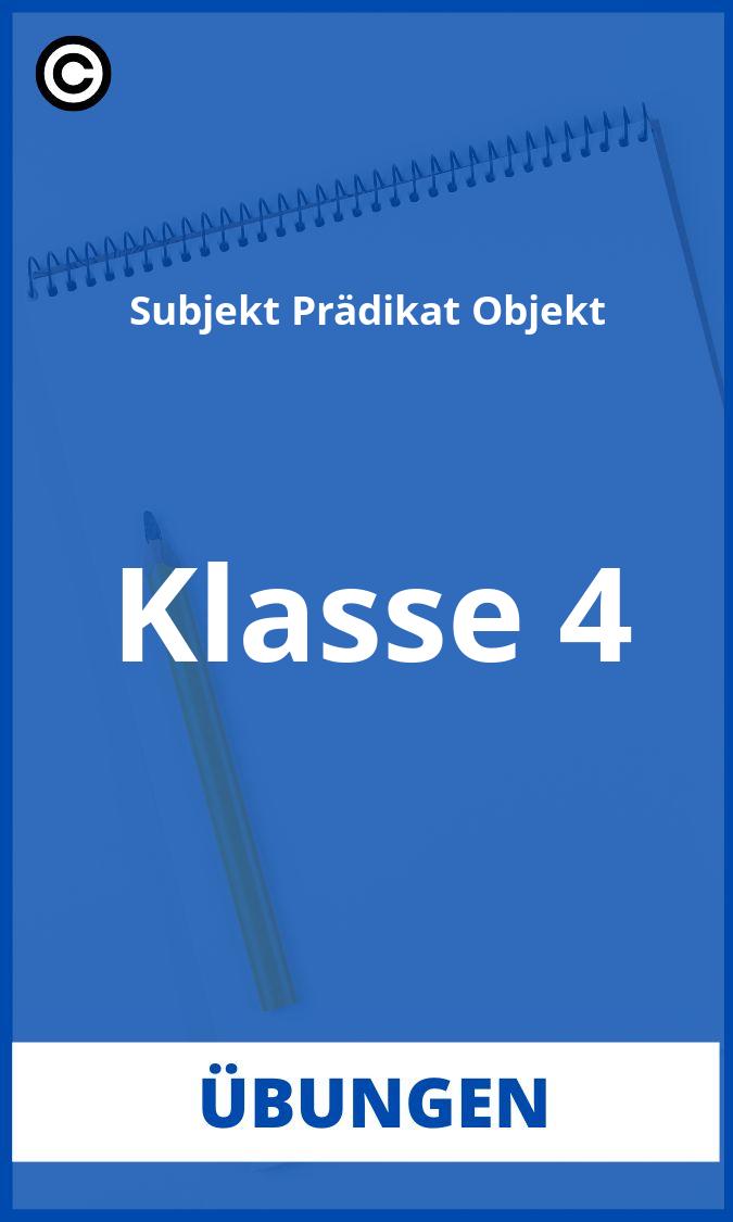 Subjekt Prädikat Objekt Übungen 4. Klasse PDF