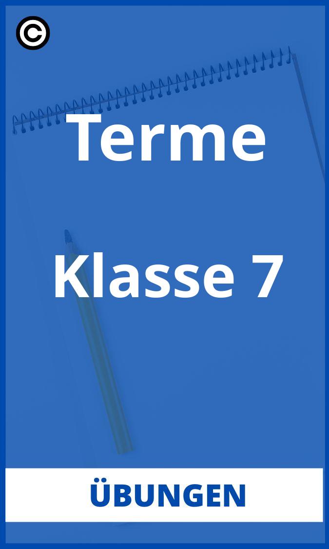 Terme Übungen Klasse 7 PDF